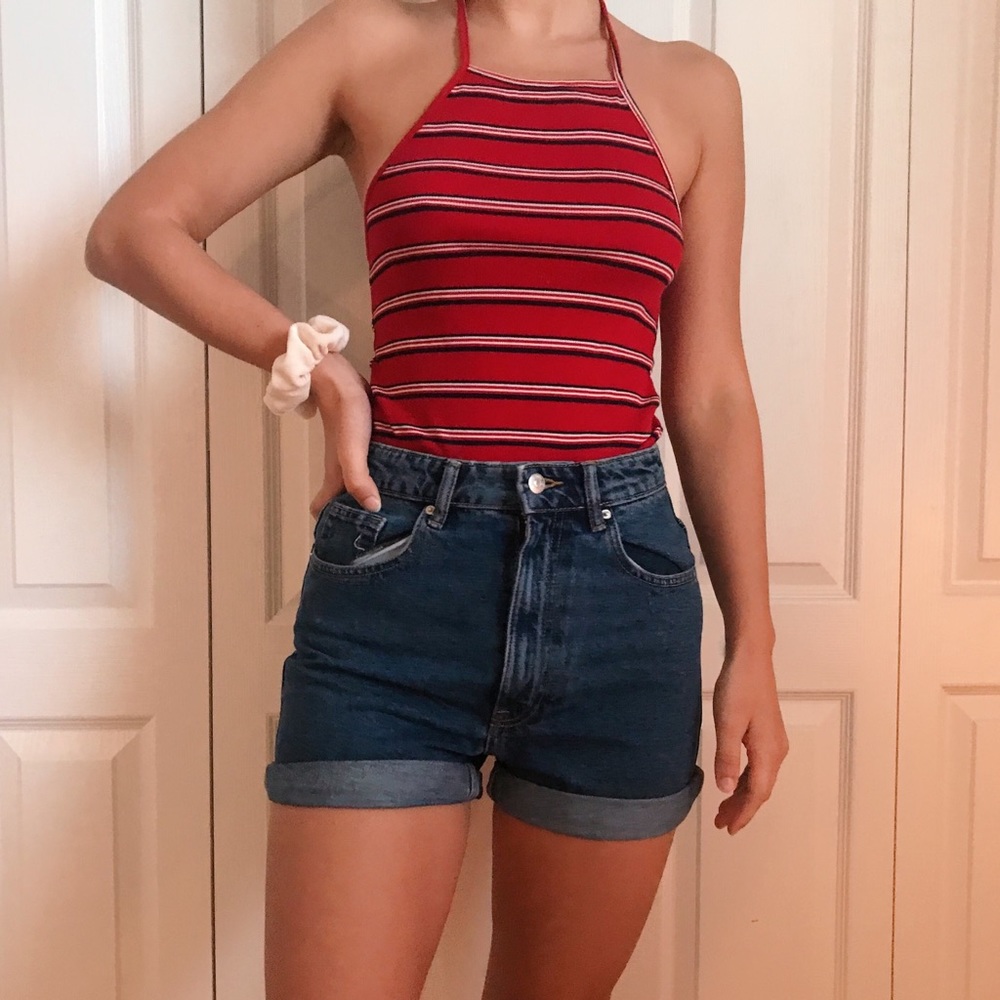 Red White & Blue halter top from tillys